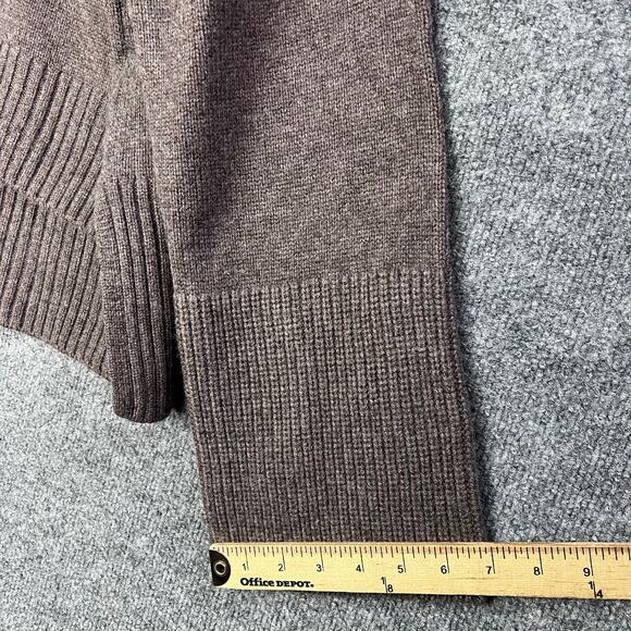 New L'ACADEMIE Corrina V Neck Wool Sweater in Umber Brown Size XL - Picture 7 of 10